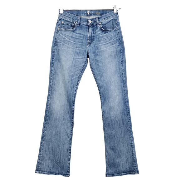 7 For All Mankind Mens Brett Bootcut Jeans Size 29 "A" Embroidered Pockets Denim - Picture 1 of 15